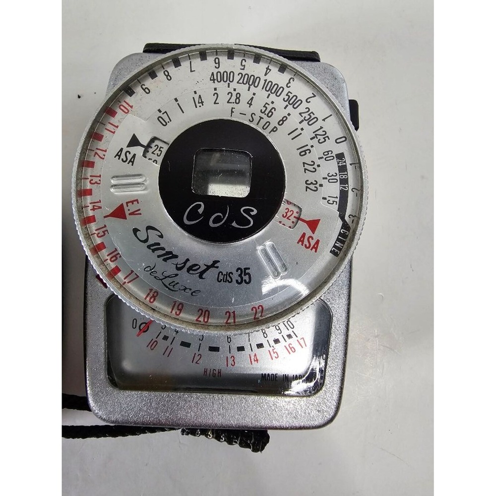 VINTAGE‎ Sunset de Luxe CDS 35 Light Meter NE 200 w/ Case UNTESTED